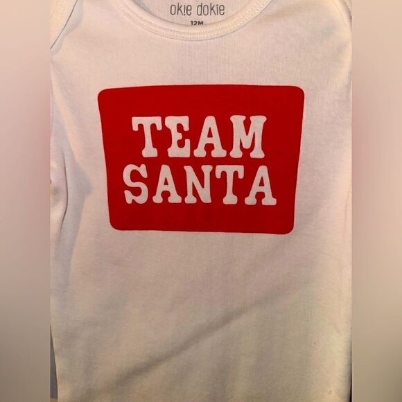 Baby Long Sleeve Bodysuit – Team Santa – Christmas Ready! - Picture 2 of 4